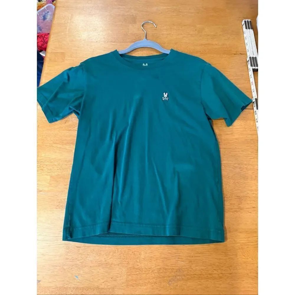 Psycho Bunny Boys Classic Crew Neck T-Shirt teal green XL (18-20)